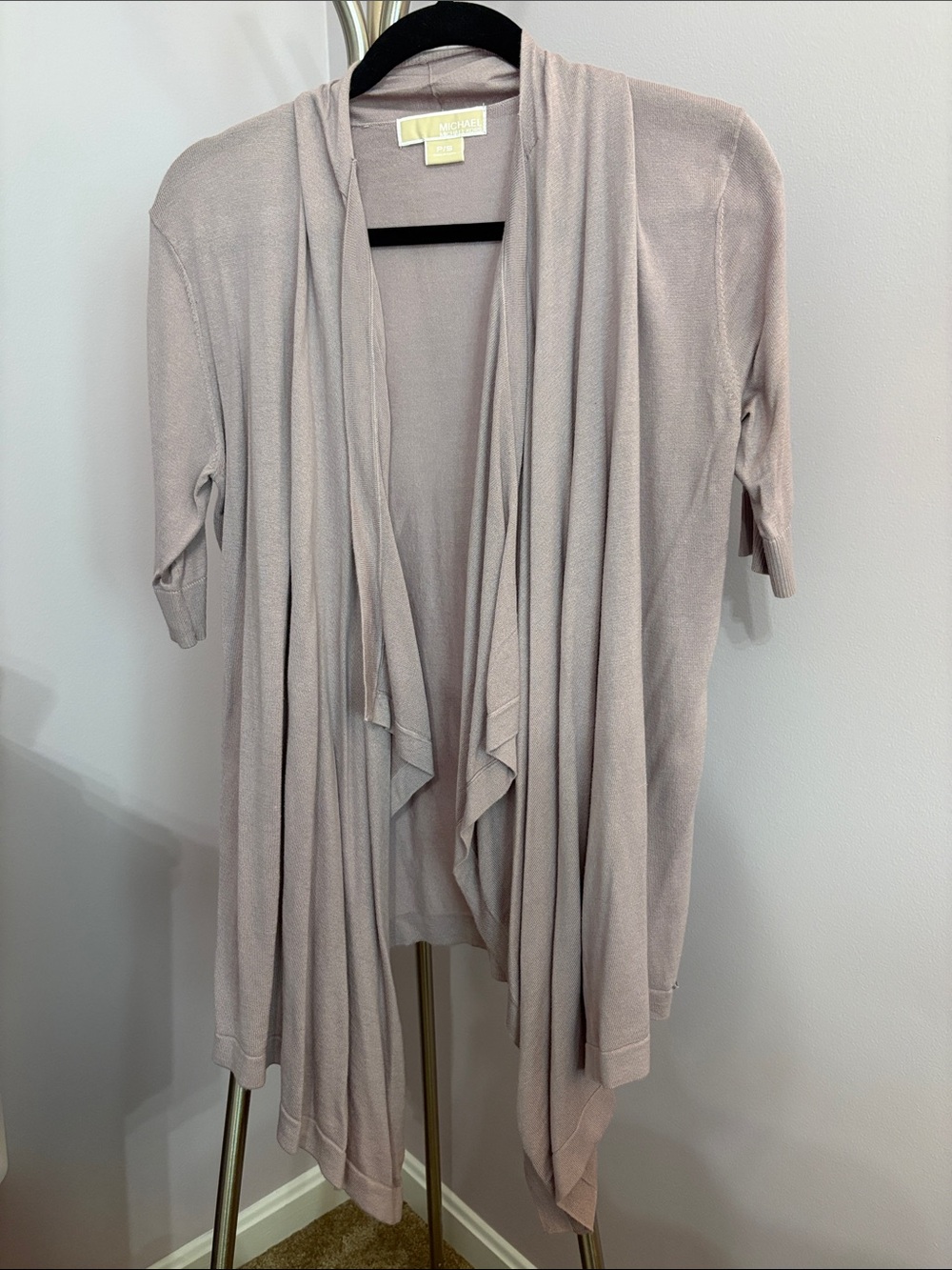 Michael Kors Lavender Open Front Knit Cardigan